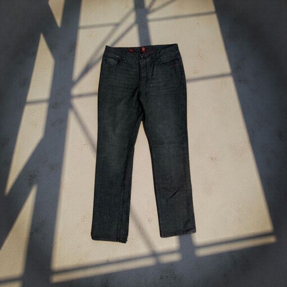 Vintage Sassoon Black Denim Straight Leg Hustle Jeans Size 12 33x30 - Picture 1 of 5